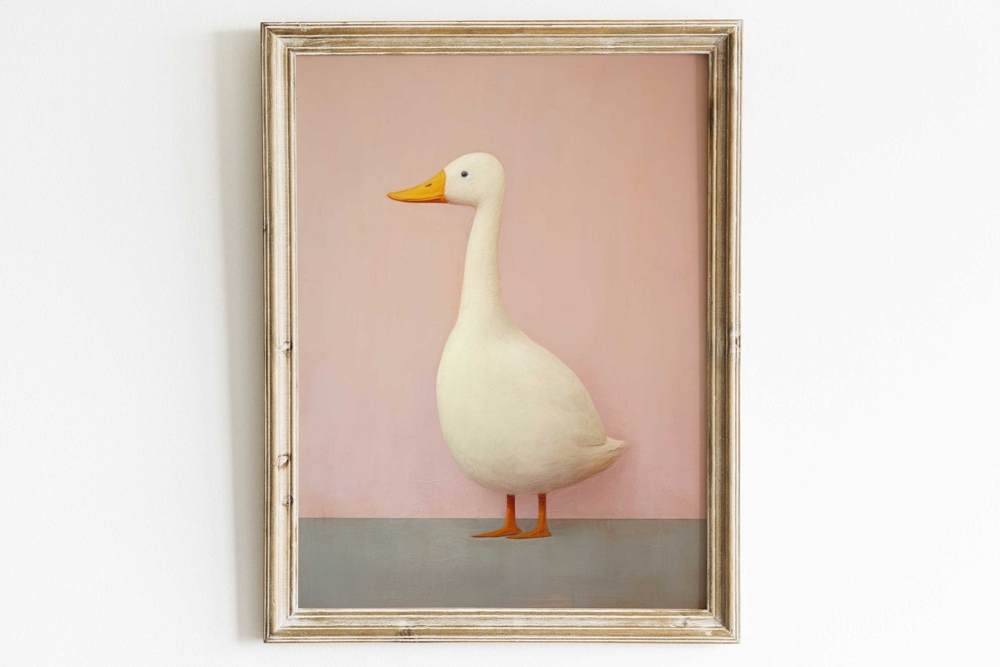 Goose Wall Art, Whimsical Animal Decor, Funny Farm Print - WildfieldPrints