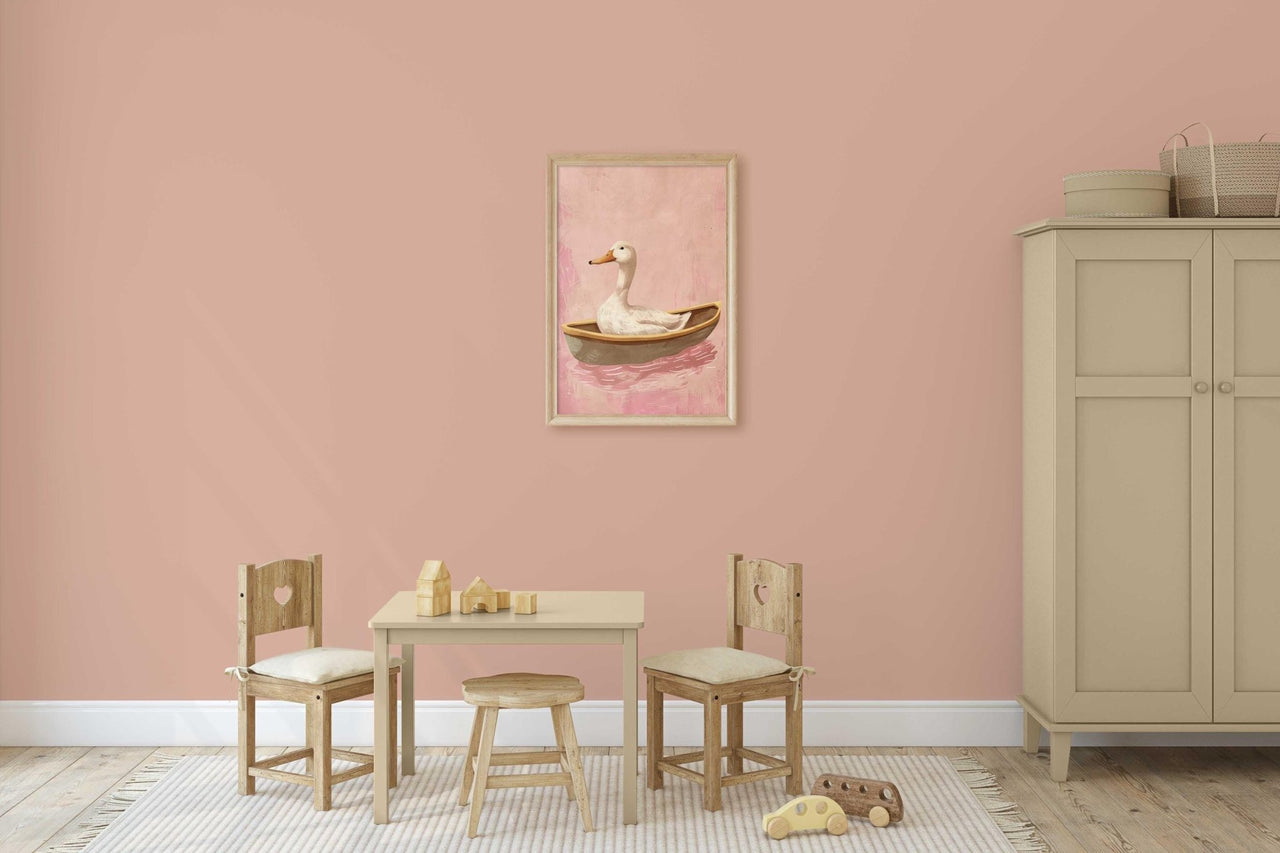 White Goose Wall Art – Animal Nursery Print