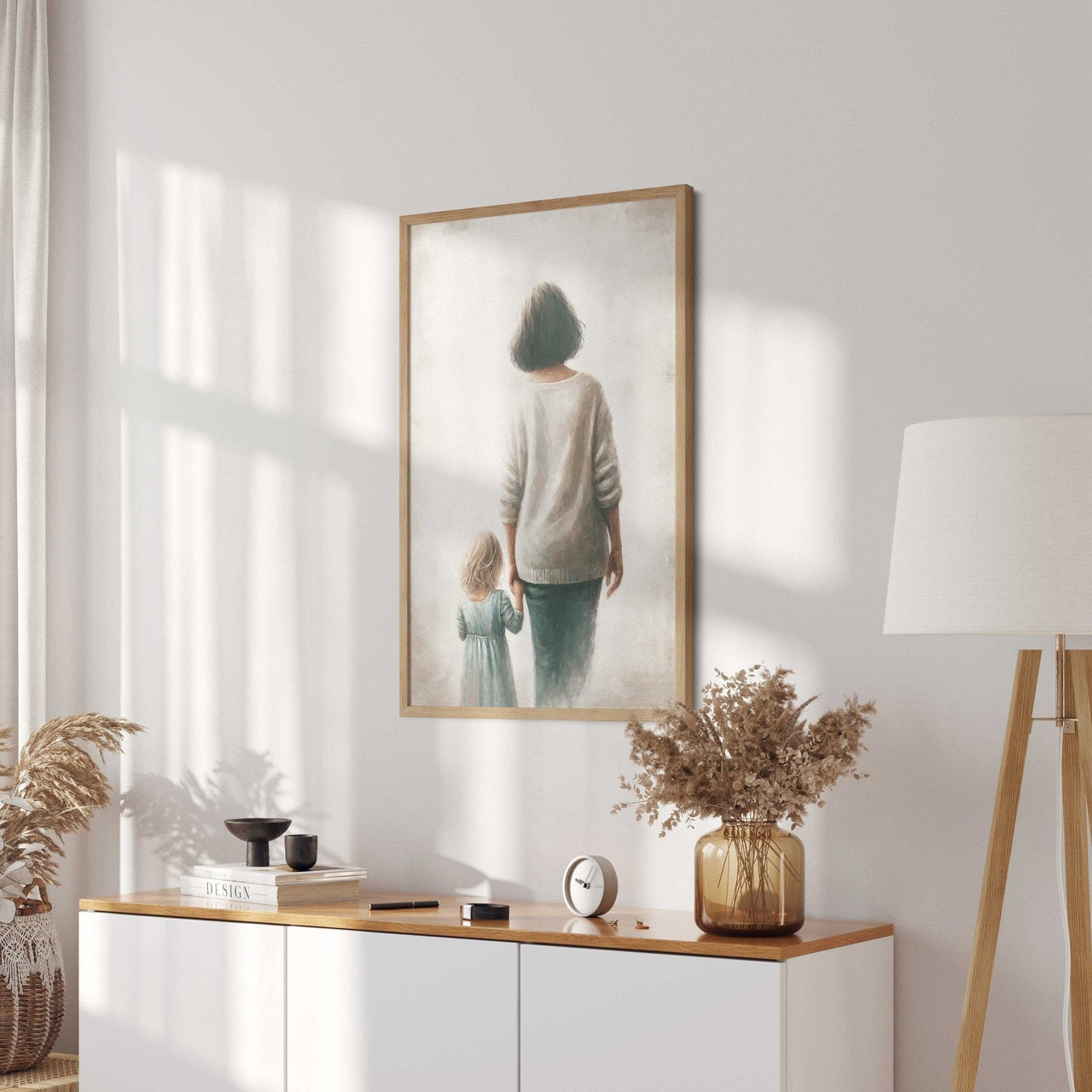 Grandmother & Granddaughter Wall Art – Family Girls Room Print