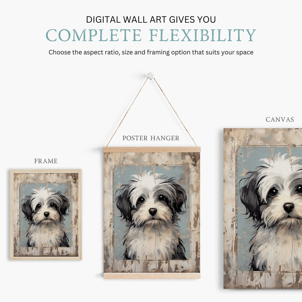 Havanese Dog Print – Animal Wall Decor for Living Room