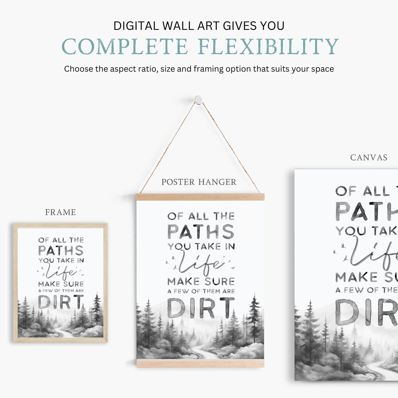 Forest Trail Print – Nature Adventure Wall Decor for Kids Room