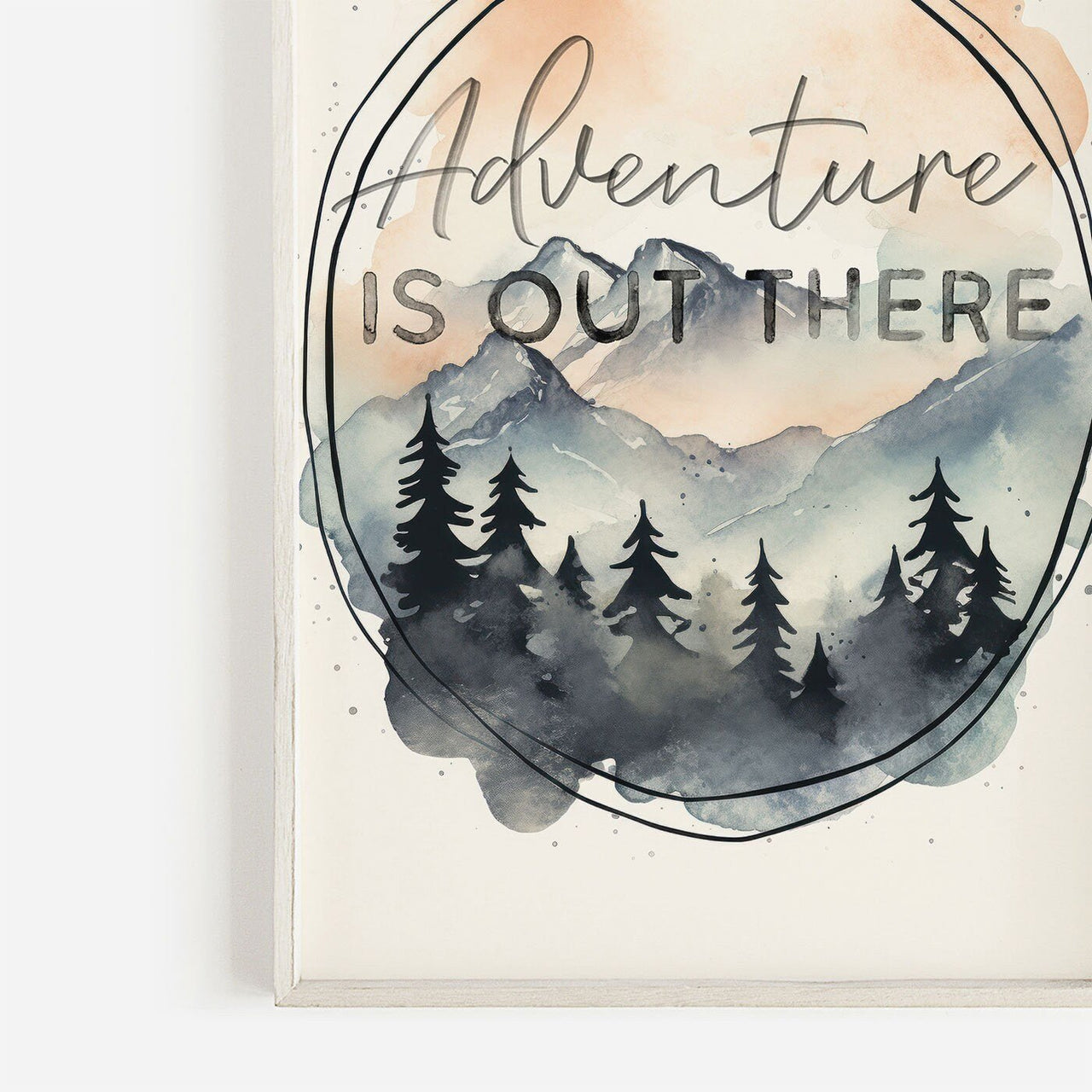 Hiking Quote Wall Art – Nature Living Room Print