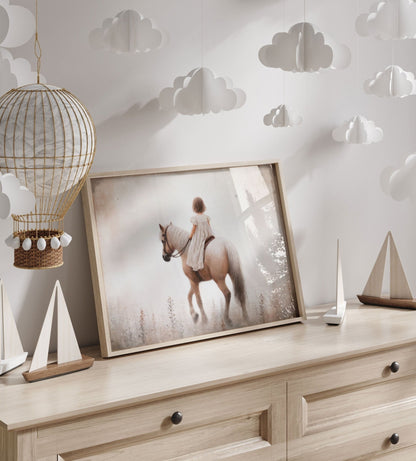 Horse Nursery Decor, Equestrian Wall Art, Girls Room Decor - WildfieldPrints