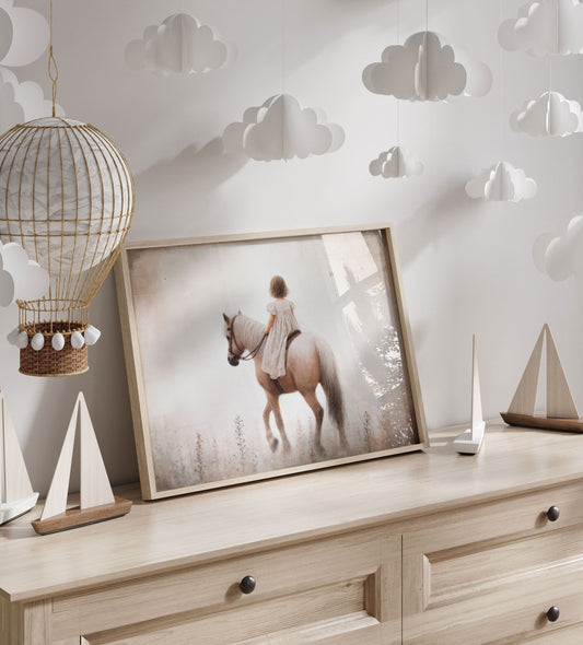 Horse Nursery Decor, Equestrian Wall Art, Girls Room Decor - WildfieldPrints