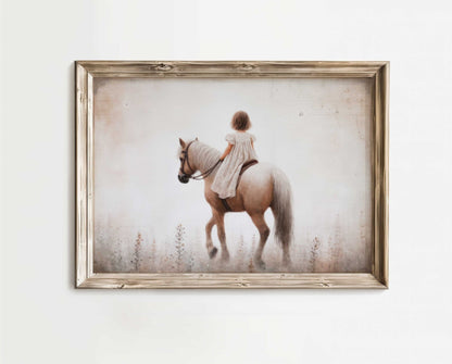 Horse Nursery Decor, Equestrian Wall Art, Girls Room Decor - WildfieldPrints