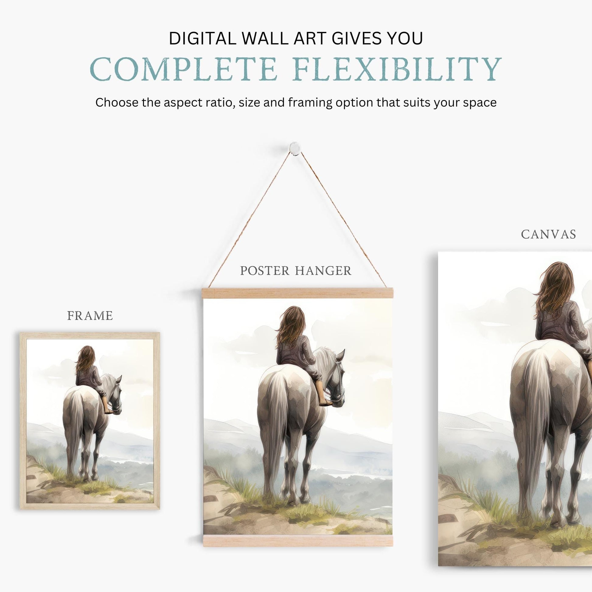 Horse Nursery Prints, Charming Decor for Girls' Rooms, Perfect Gift - WildfieldPrints