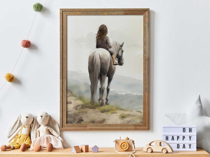 Horse Nursery Prints, Charming Decor for Girls' Rooms, Perfect Gift - WildfieldPrints