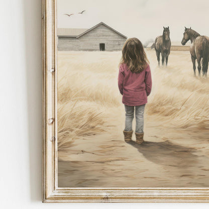 Horse Nursery Prints, Equestrian Girls Room Decor, Gift for Horse Lovers - WildfieldPrints