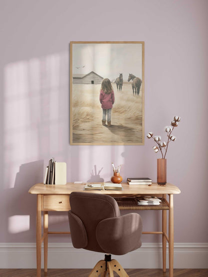Horse Nursery Prints, Equestrian Girls Room Decor, Gift for Horse Lovers - WildfieldPrints