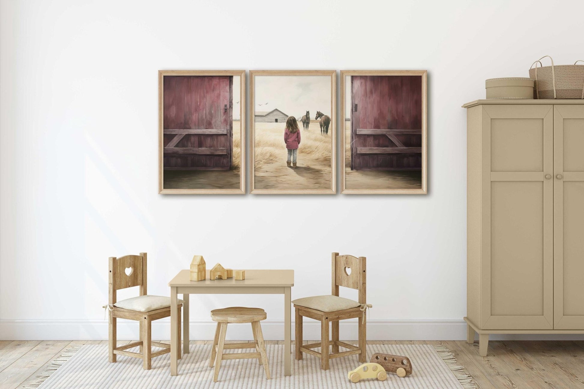 Horse Nursery Wall Art, Equestrian Decor for Girls, Horse Lover Gift - WildfieldPrints