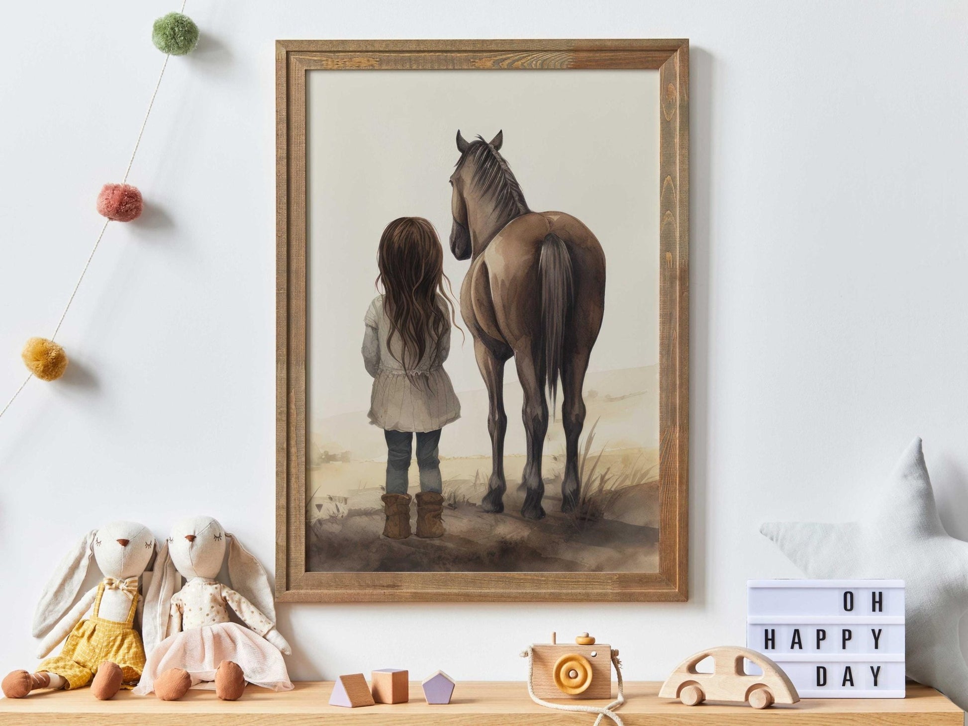 Horse Nursery Wall Art, Gift for Girls, Horse Lover Decor - WildfieldPrints