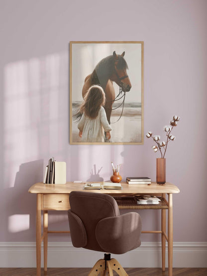 Horse Wall Art, Horse Nursery Decor, Gift for Young Horse Lovers - WildfieldPrints