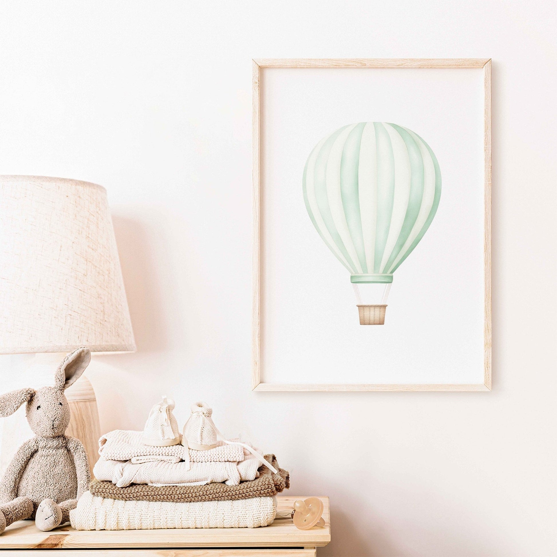 Hot Air Balloon Nursery Art, Vintage Transportation Wall Decor - WildfieldPrints