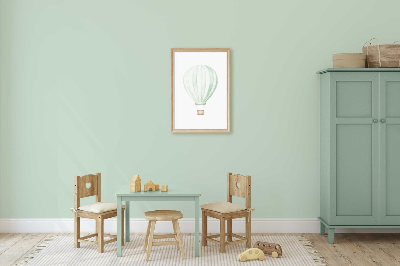 Hot Air Balloon Wall Art – Transportation Nursery Print