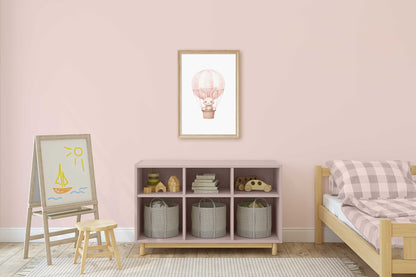Hot Air Balloon Nursery Prints, Cute Bunny Wall Decor, Baby Shower Gift - WildfieldPrints