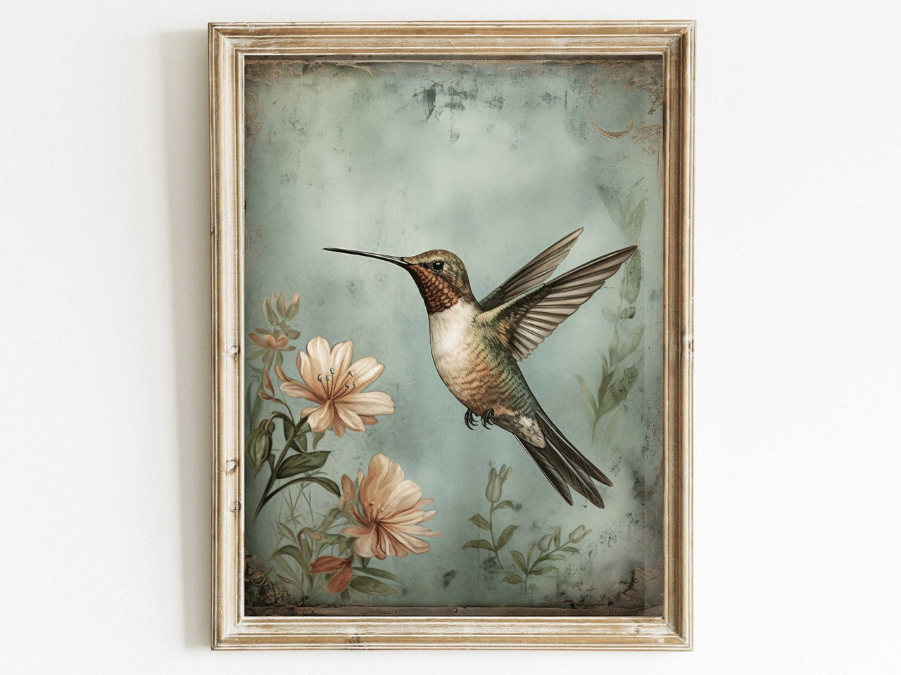 Hummingbird Wall Art – Bird Print for Living Room