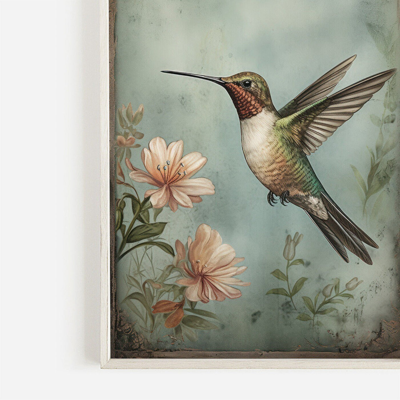 Hummingbird Wall Art – Bird Print for Living Room