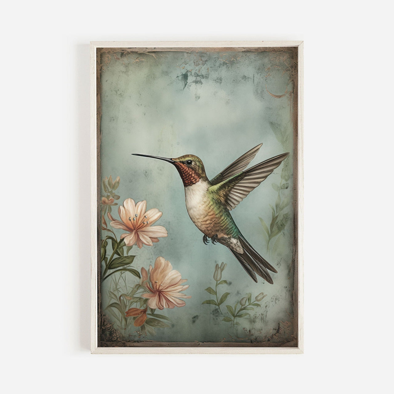 Hummingbird Wall Art – Bird Print for Living Room