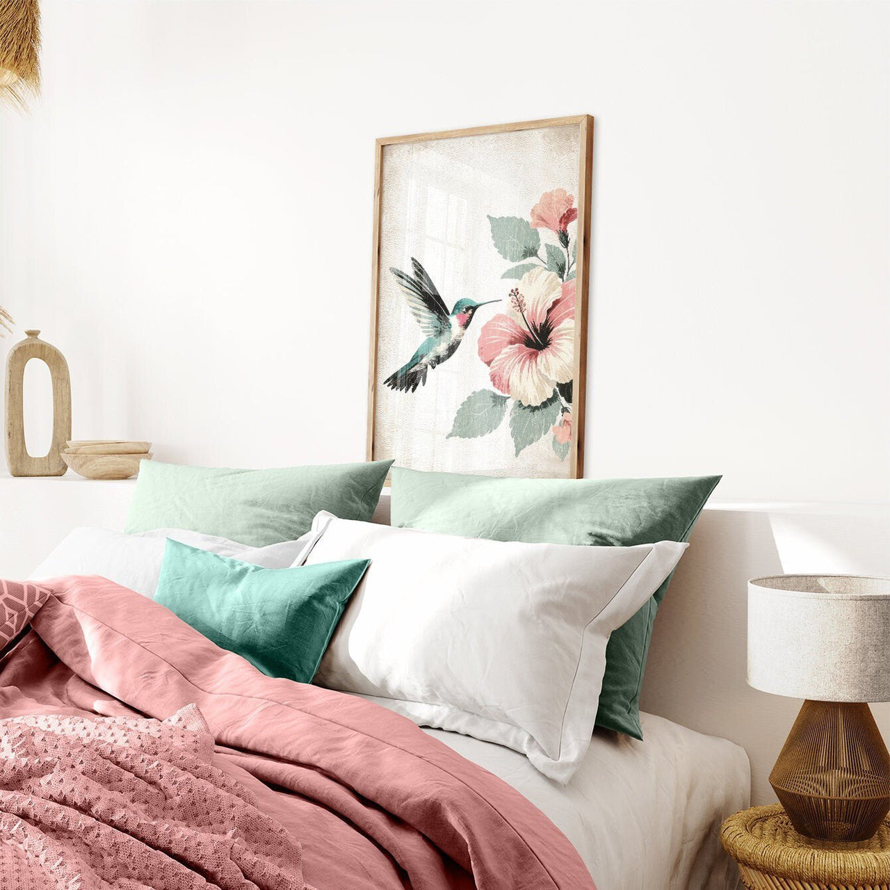 Hummingbird Wall Art – Bird Girls Room Print