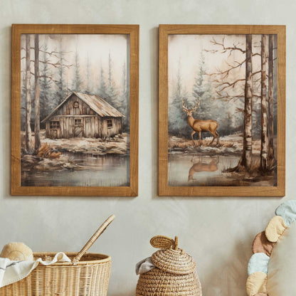 Hunting Wall Decor, Forest Cabin Print, Gifts for Dad or Husband - WildfieldPrints