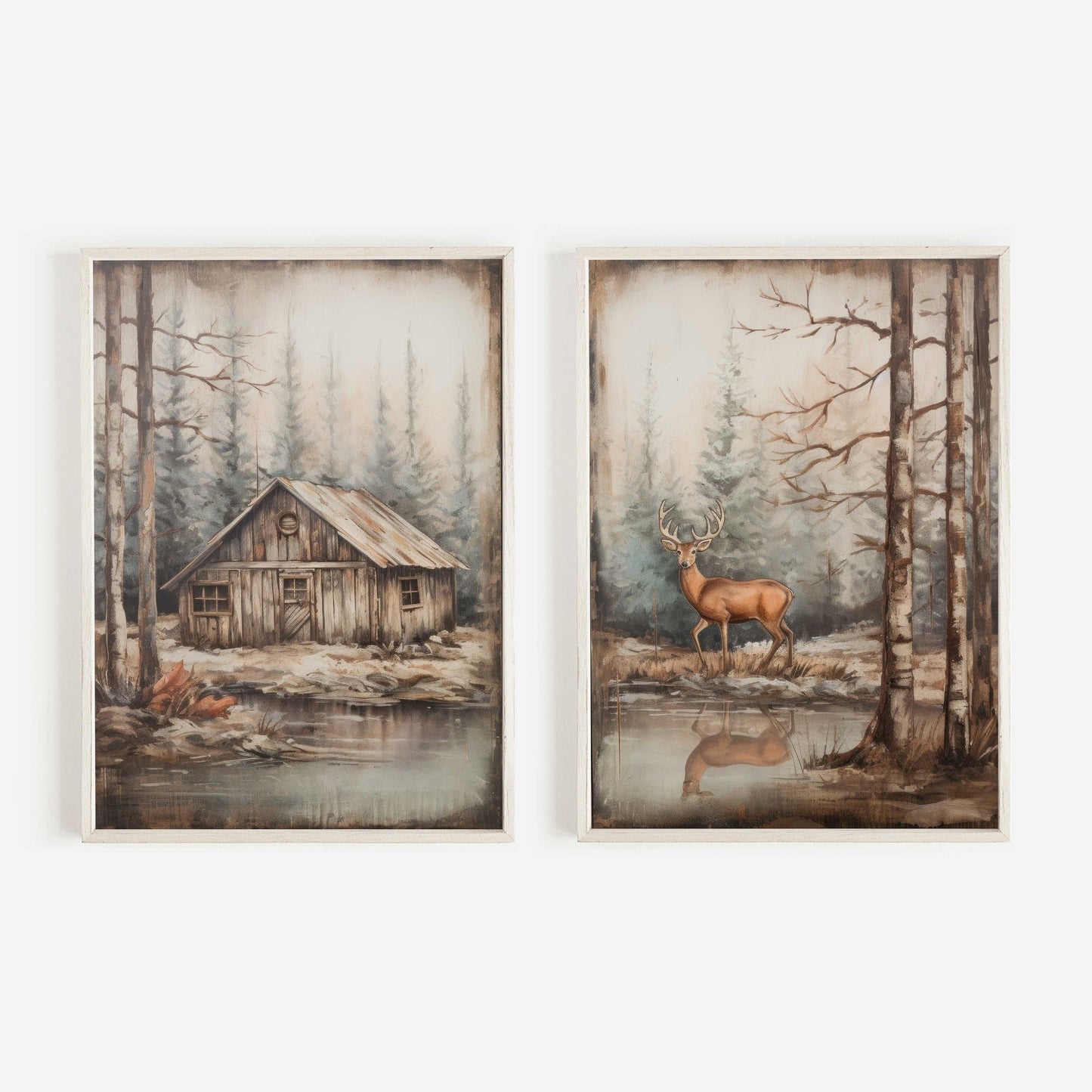 Hunting Wall Decor, Forest Cabin Print, Gifts for Dad or Husband - WildfieldPrints