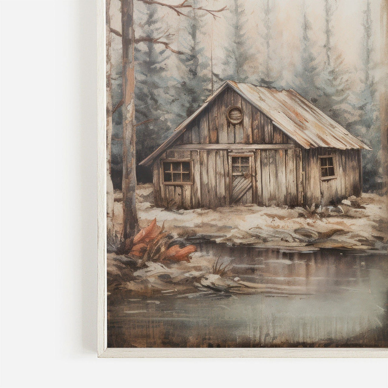 Deer Wall Art – Forest Cabin Print for Dad's Room • Set of 2