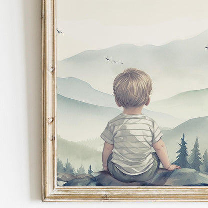 I Am a Child of God Bible Verse Nursery Wall Art, Christian Boy Decor - WildfieldPrints