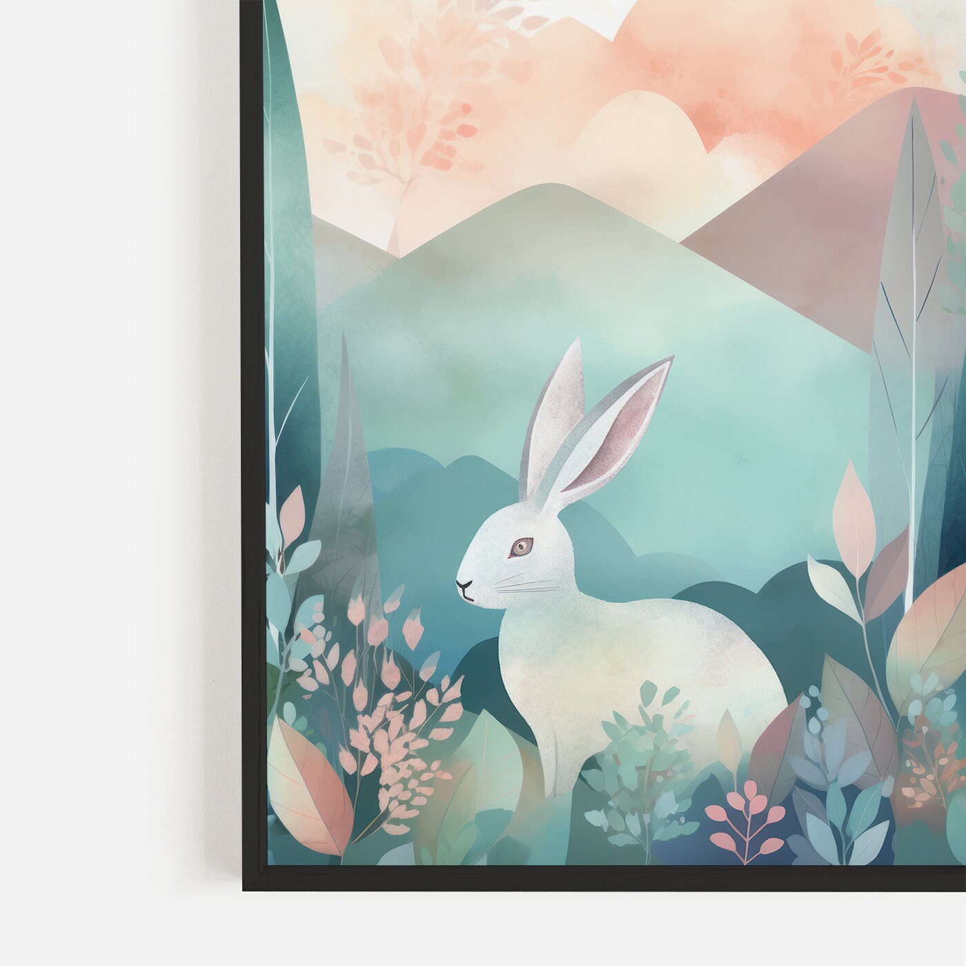 Wonderland Nursery Wall Art Set - Deer, Rabbit & Red Fox Watercolor Paintings, Dreamlike Animal Prints, Digital Printable Art, Download