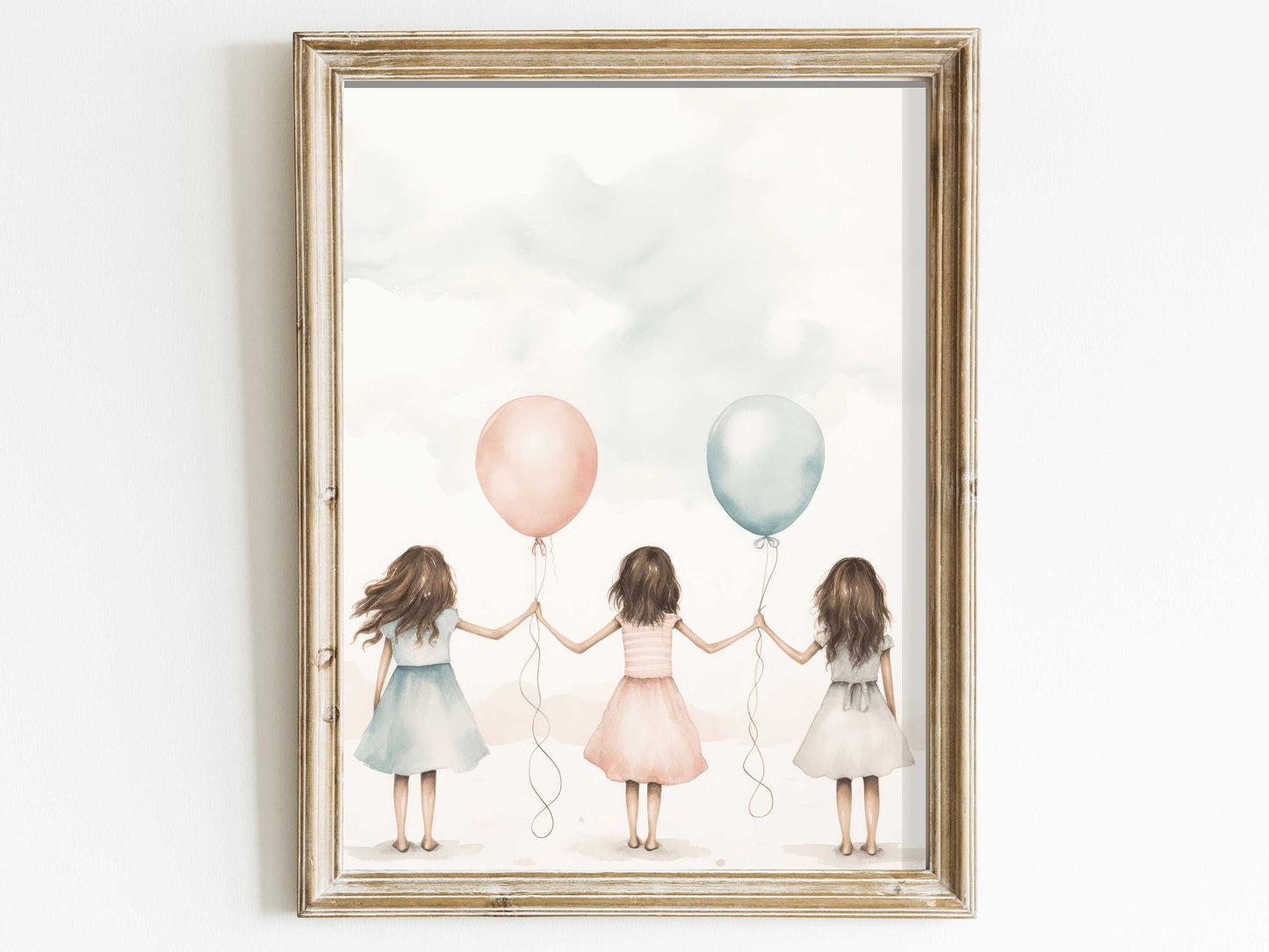 Balloon Nursery Decor, Best Friends Wall Art, Girl's Room Decor, Girly Wall Art Print, Girls Bedroom Art, Digital Printable Art