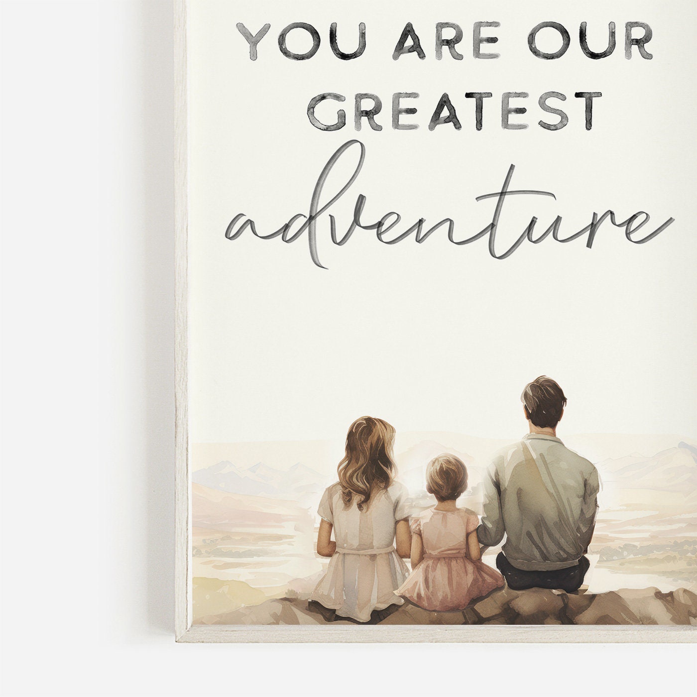 You Are Our Greatest Adventure Quote Wall Art, Nursery Quote Print, Family Love Quote, Daughter Quote, Digital Printable Nursery Room Art