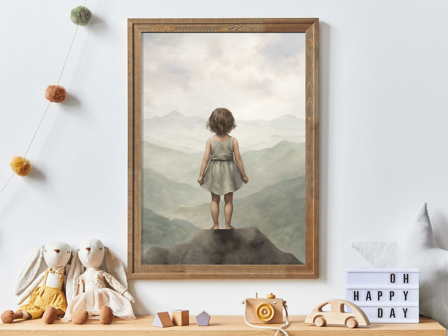 Adventure Toddler Decor, Explorer Decor, Vintage Nursery Wall Art, Hiking Art, Perfect for Girl's Bedroom or Playroom, Digital Printable Art