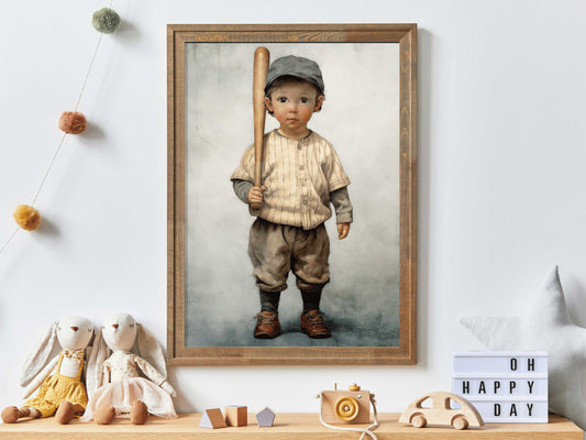 Baseball Print for Boys Room Baseball Nursery Print, Unique Vintage Wall Decor, Sports Decor Boys Bedroom, Digital Printable Playroom Art