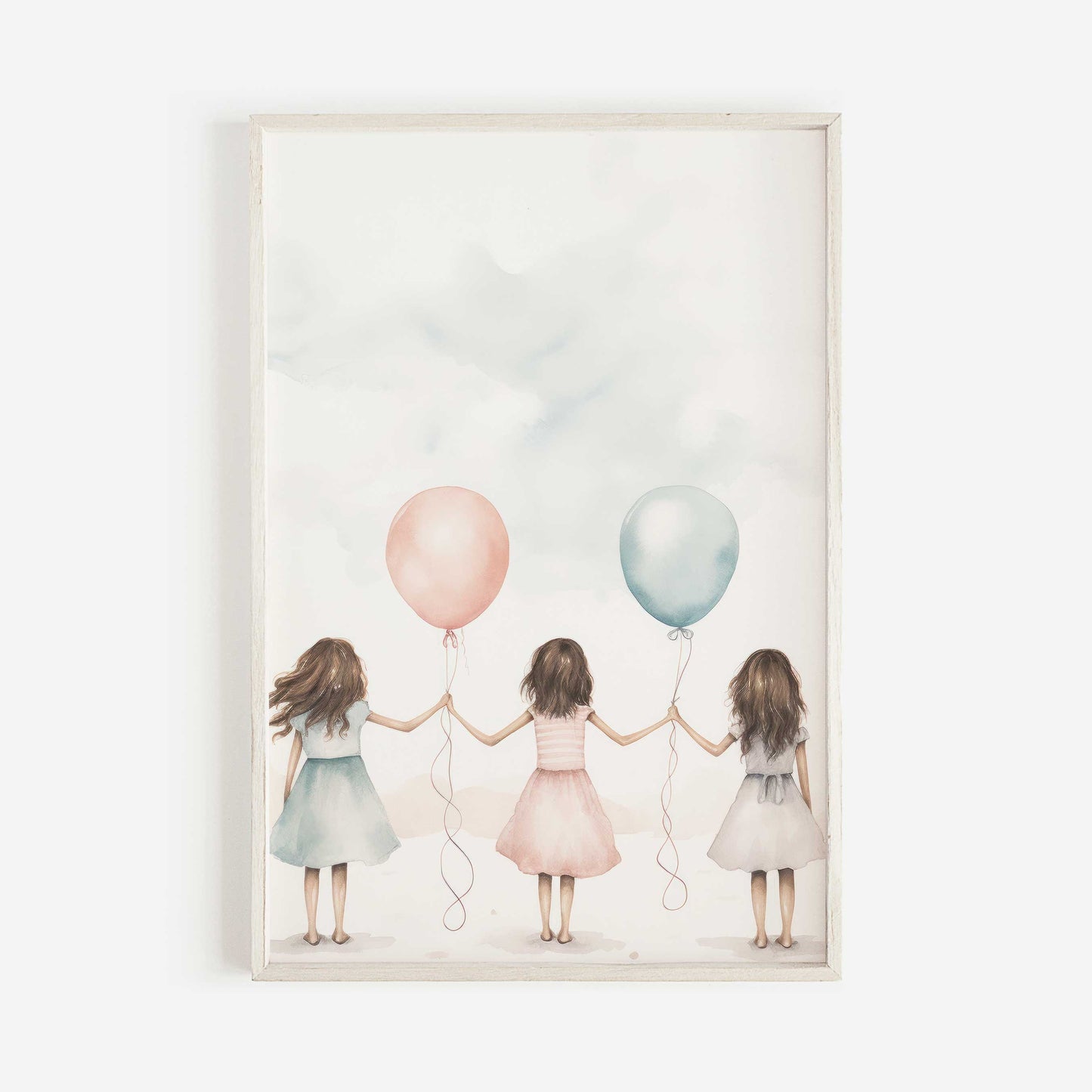 Balloon Nursery Decor, Best Friends Wall Art, Girl's Room Decor, Girly Wall Art Print, Girls Bedroom Art, Digital Printable Art