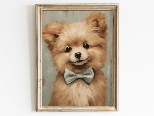 Vintage Pomeranian Printable Art, Pomeranian Dog Decor, Ideal Gift for Pomeranian Lovers, Instant Digital Download!