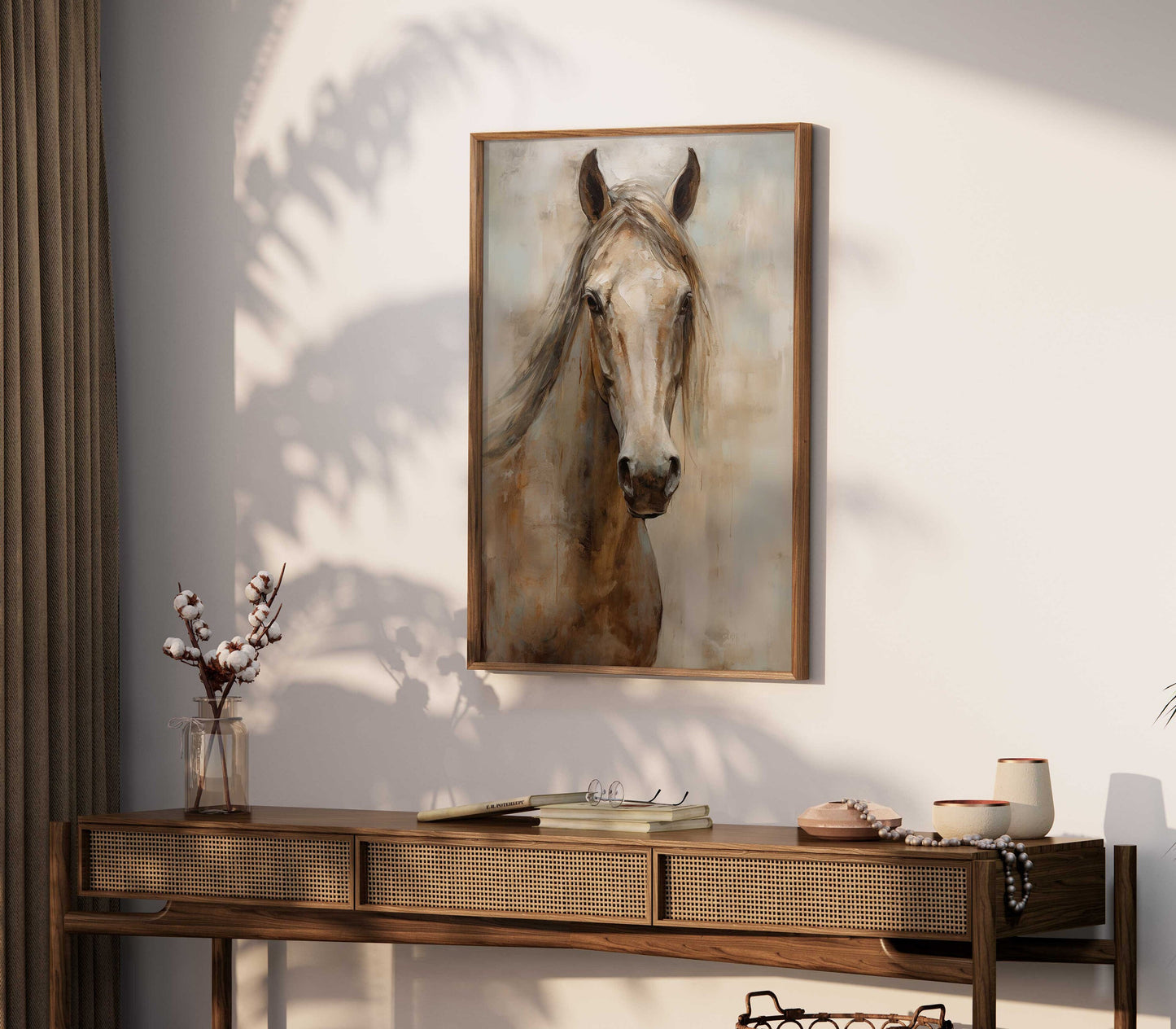 Vintage Horse Print Wall Art, Equestrian Home Decor, Horse Portrait Painting, Horse Lover Gift, Vintage Animal Prints, Digital Printable Art