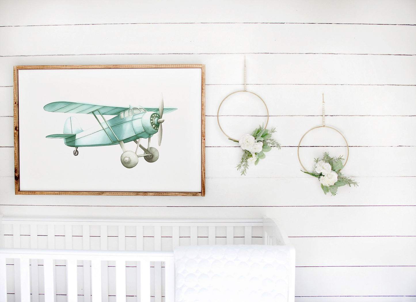 Green Airplane Nursery Decor, Pastel Nursery Print, Transportation Nursery, Vehicle Nursery, Vintage Airplane Art, PRINTABLE Nursery Art