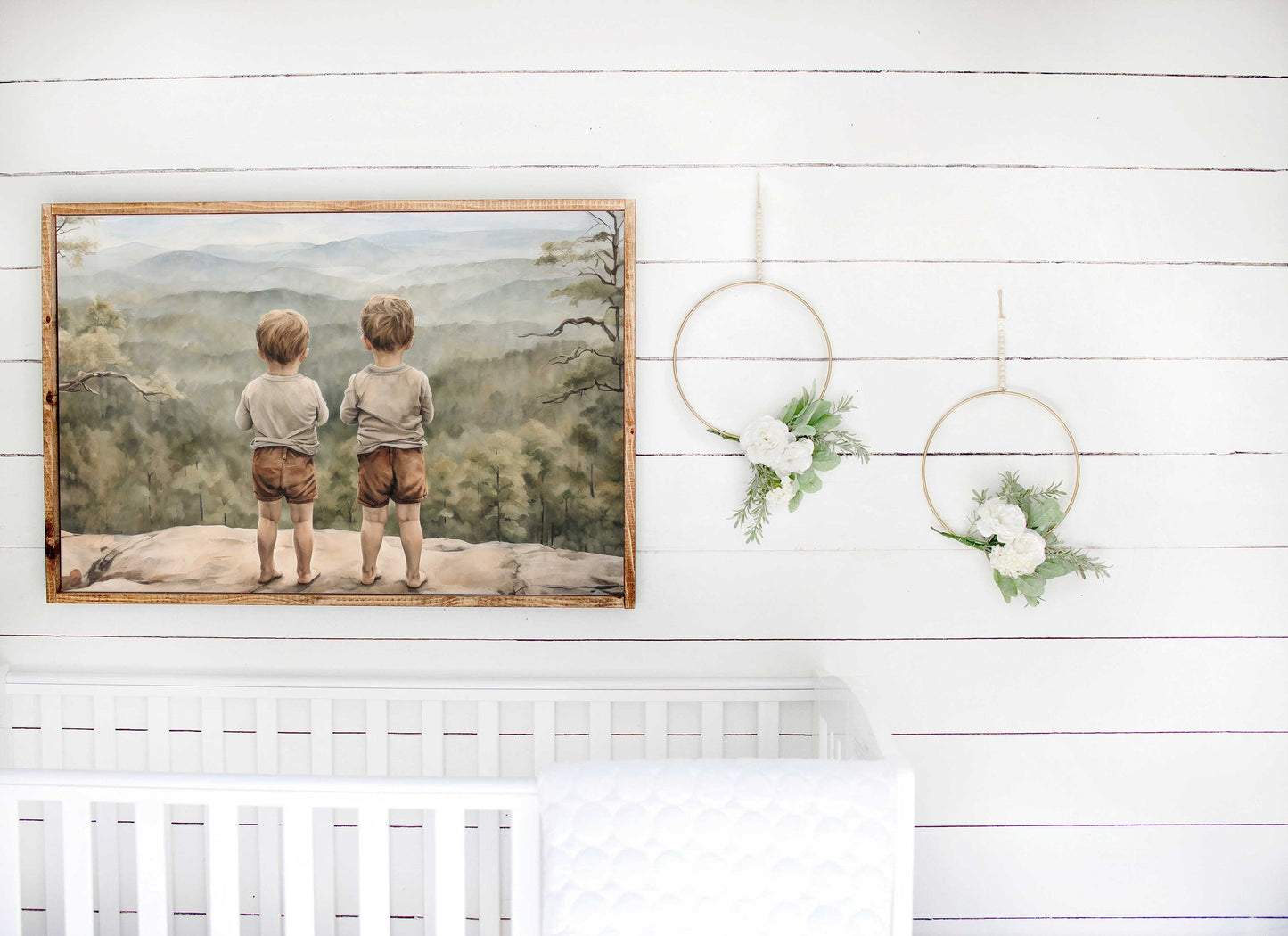 Brothers Print, Boy Adventure Nursery, Little Boys Room Decor, Brothers Painting, Brothers Bedroom Decor, Nursery Nature Decor,PRINTABLE Art