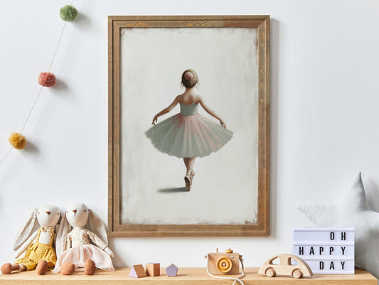 Ballet Nursery Art, Ballerina Nursery Decor, Girls Room Decor, Ballet Dancer Painting, Girly Wall Art, Ballerina Print, PRINTABLE Girl Art