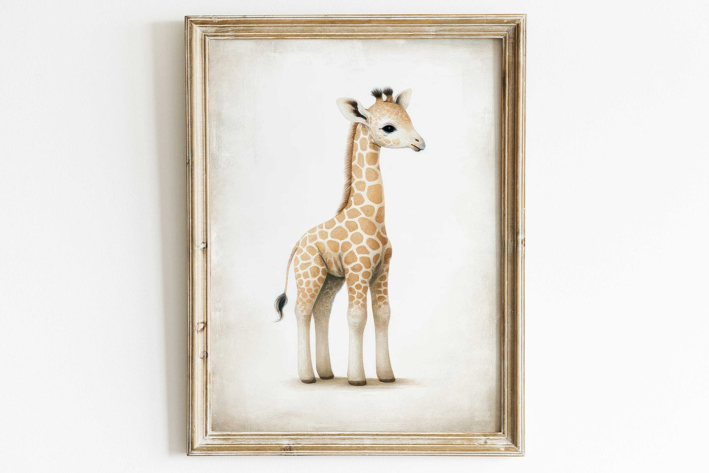 Giraffe Nursery Decor, Vintage Safari Nursery Wall Art, Giraffe Print Kids, Cute Animal Print Childs Room, Gender Neutral Printable Art