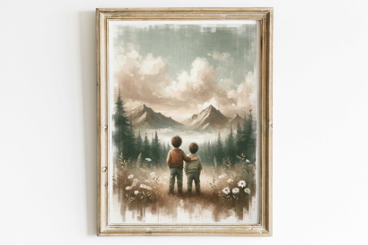 Brothers Room Print, Boys Adventure Art, Boys Room Wall Art, Nature Wall Art Kids, Rustic Nursery, Printable Mountain Nursery Decor