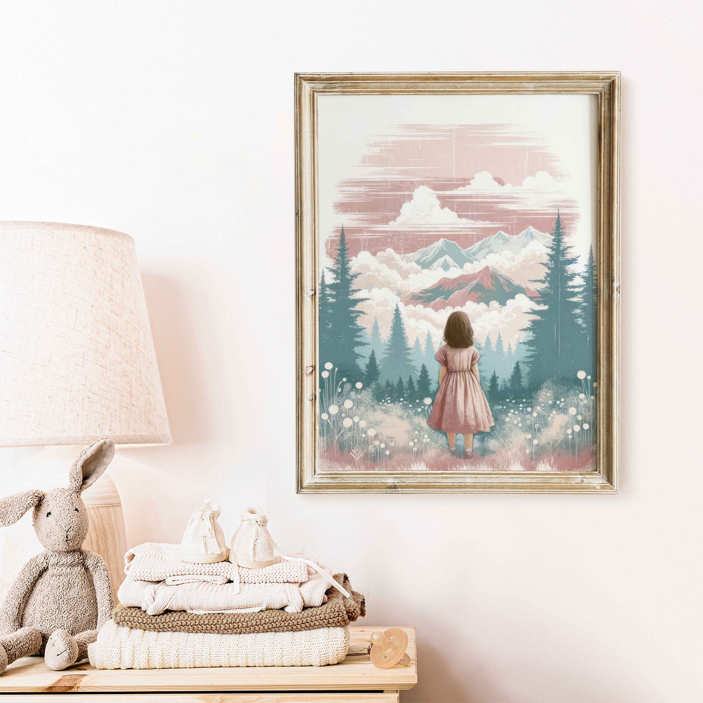 Adventure Wall Art Girl, Girl Adventure Print, Nature Wall Art Kids, Mountain Nursery Decor, Toddler Room Decor Girl,PRINTABLE Girl Wall Art