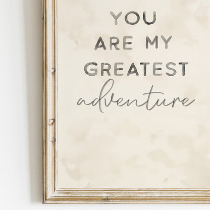 Inspirational Boy Adventure Quote Art, Mountain View Nursery Decor - WildfieldPrints