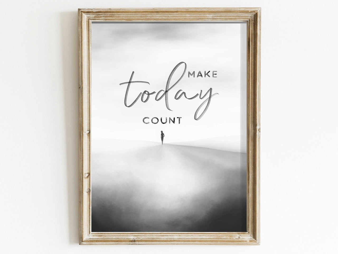 Make Today Count Print – Inspirational Living Room Wall Decor