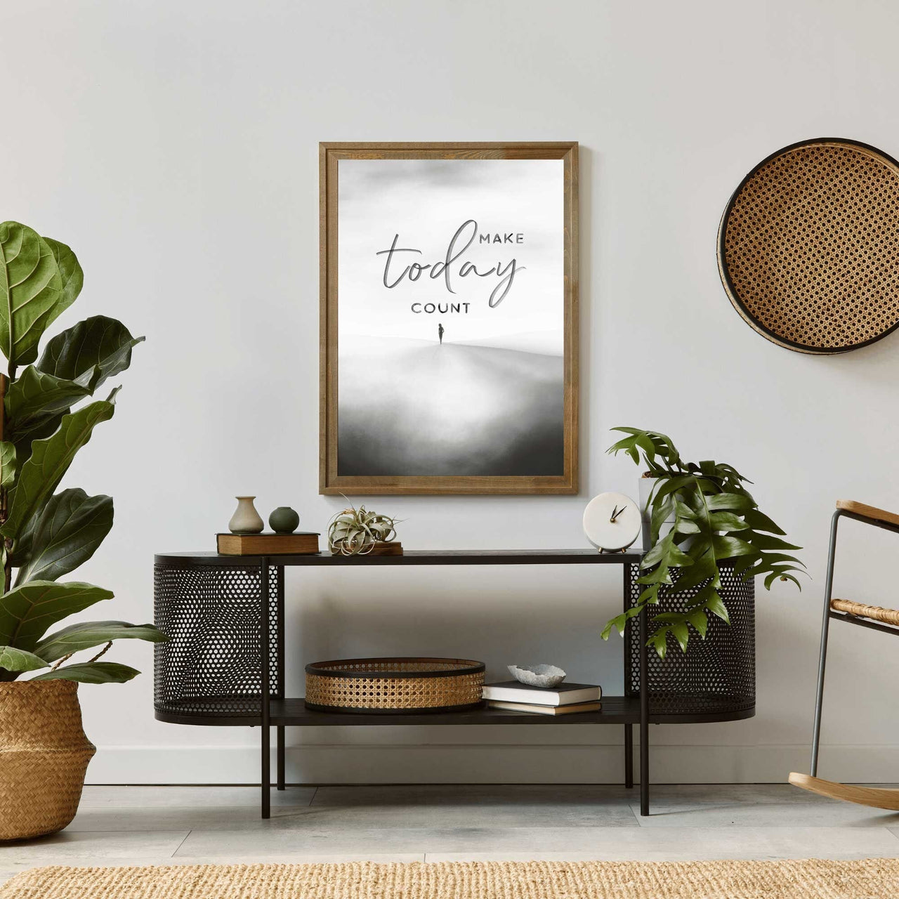 Make Today Count Print – Inspirational Living Room Wall Decor