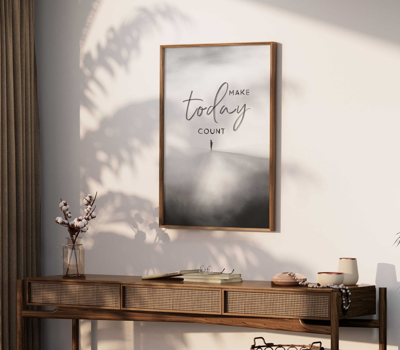 Make Today Count Print – Inspirational Living Room Wall Decor