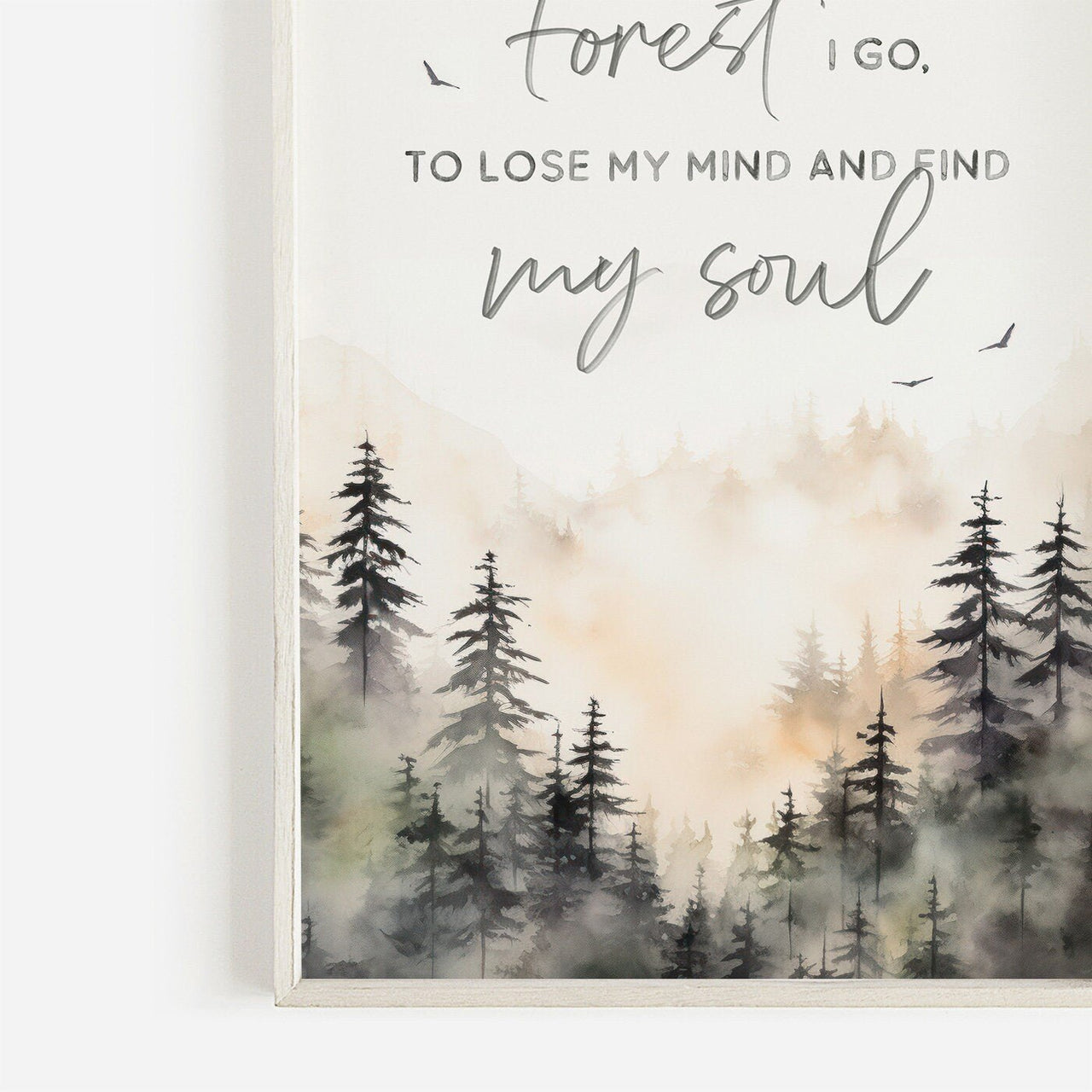 Forest Quote Wall Art – Nature Adventure Print for Living Room
