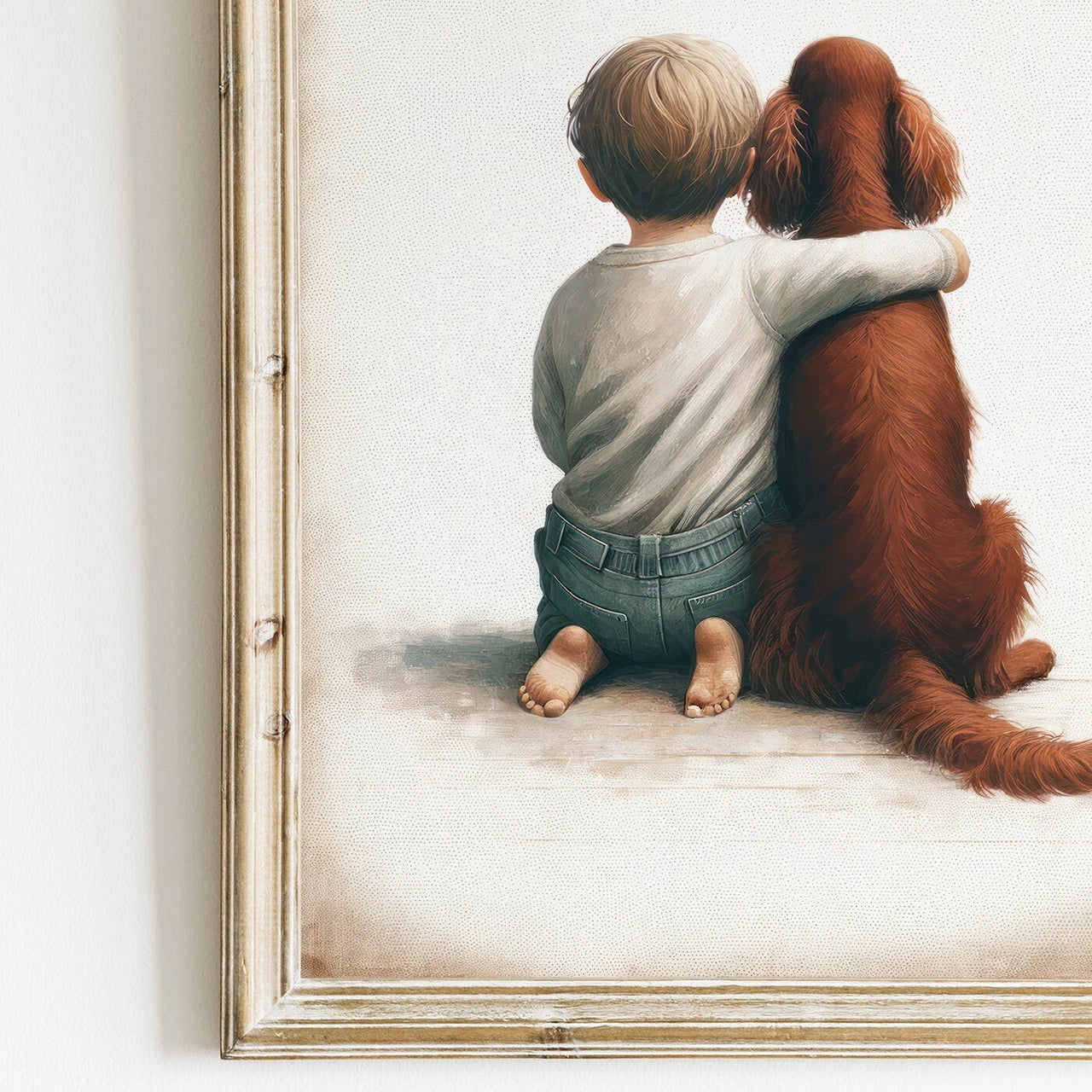 Irish Setter Wall Art – Animal Boys Room Print