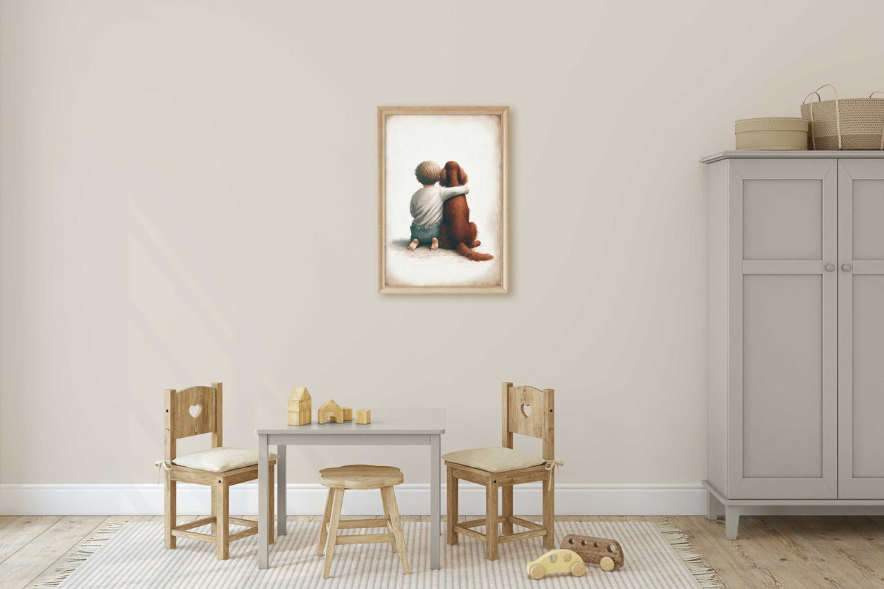 Irish Setter Wall Art – Animal Boys Room Print