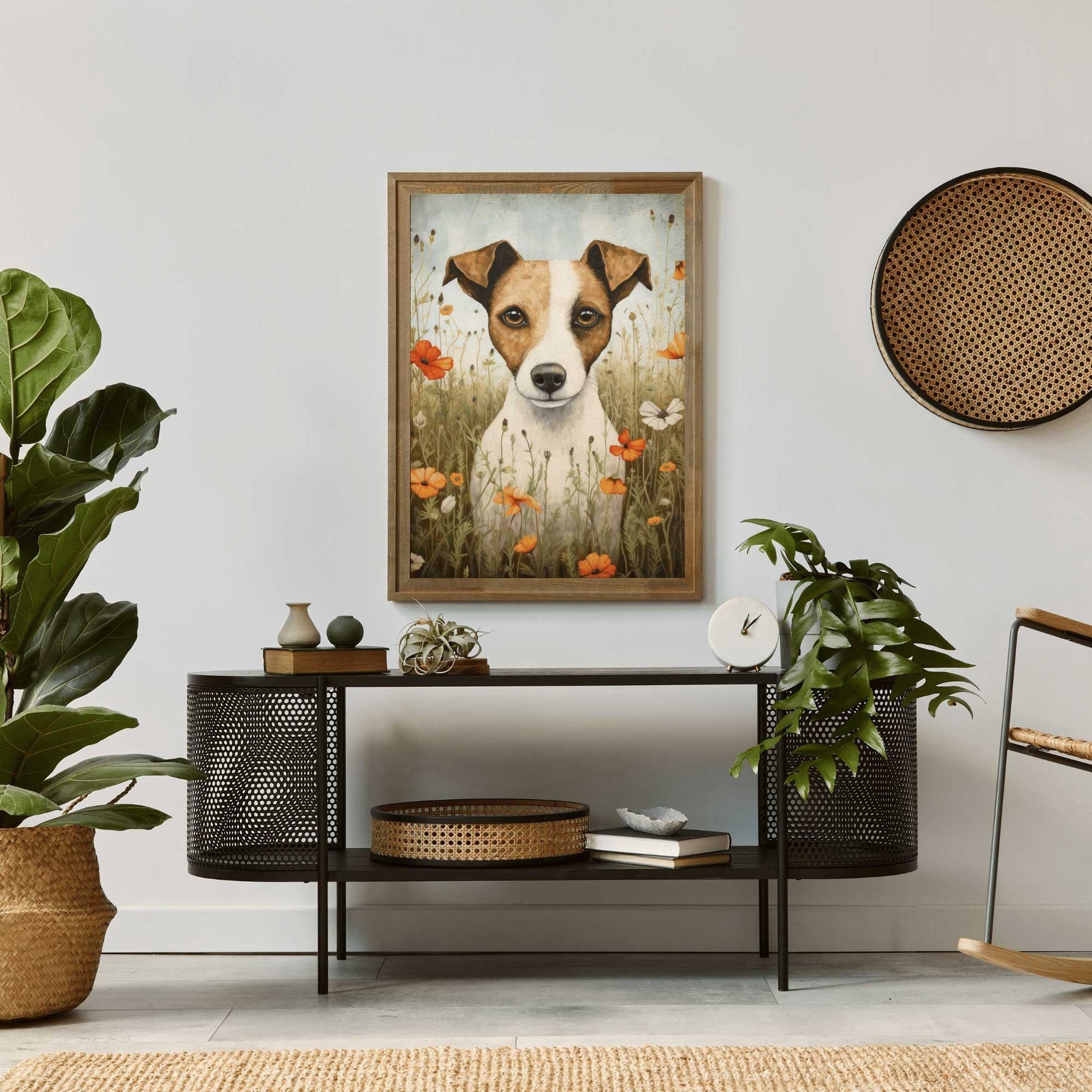 Jack Russel Print, Vintage Dog Portrait, Unique Wall Decor Gift - WildfieldPrints