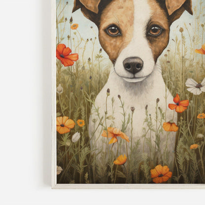 Jack Russel Print, Vintage Dog Portrait, Unique Wall Decor Gift - WildfieldPrints